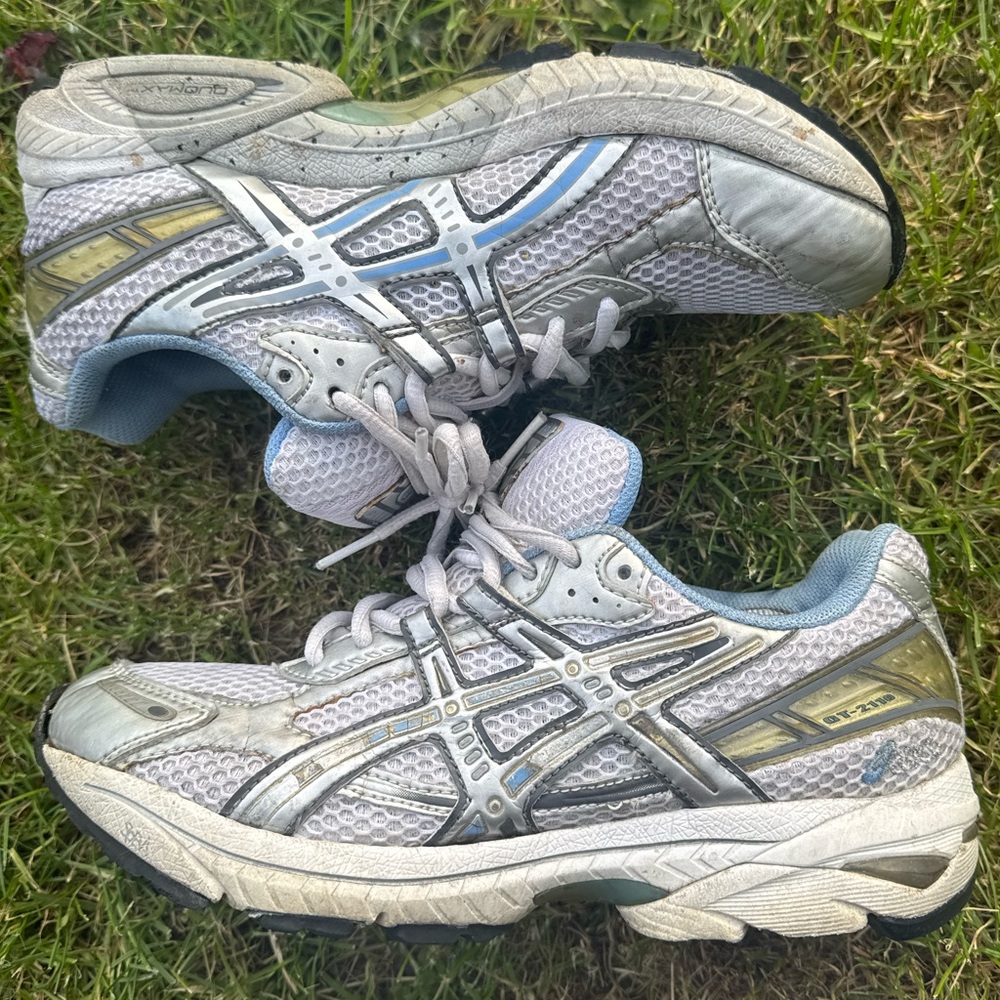 Asics White and Gray Sneakers